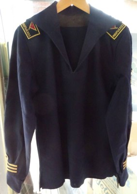 Auktion 351<br>russischer Marine-Anzug mit Effekten, Gr.52, Jacke und Hose [1]