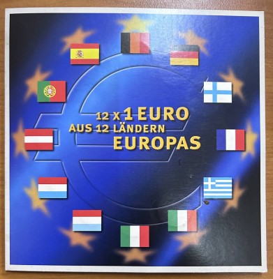 Auktion 352<br>12x Ein Euro Münzen in Blister aus 12 Ländern Europas, 2000/2001 [1]