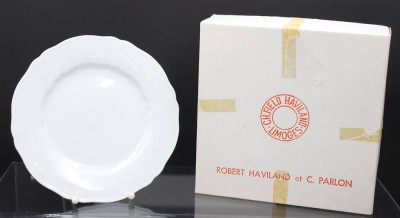 Auktion 352<br>5x Speiseteller, Haviland Limoges, Weißporzellan, orig. Karton, D-24,5cm [1]