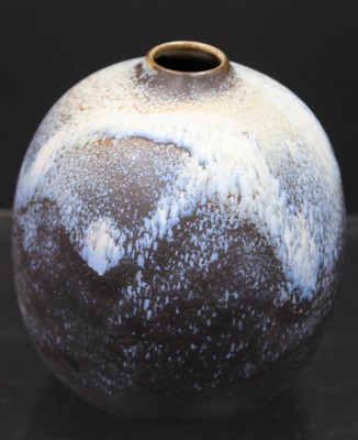 Auktion 352<br>Vase, Bücking Börnsen Cuxhaven, Laufglasur, H-13cm [1]