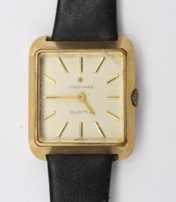 Auktion 352<br>Damen-Uhr, Junghans Quartz, 60/70er Jahre, Werk nicht  geprüft, Tragespuren,  2,4 x 2,4cm [1]