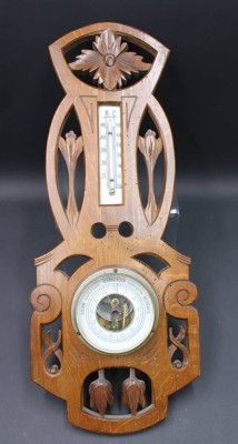 Auktion 352<br>Wetterstation, Jugendstil, H- 50cm, wurmstichig [1]