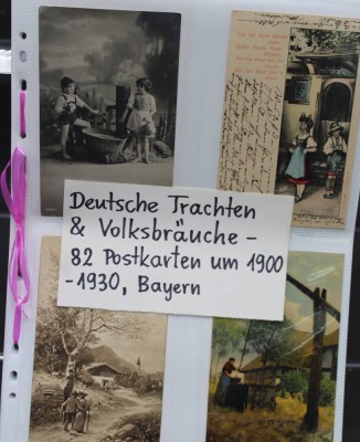 Auktion 352<br>82x Postkarten, Trachten und Bräuche, 1900-1930, meist Bayern [1]