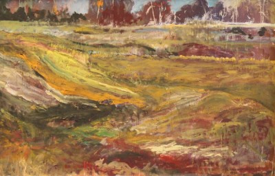 Auktion 352<br>U. Jannsen-Klingel, Landschaft, Öl/Leinwand, gerahmt, RG 58 x 88cm [1]