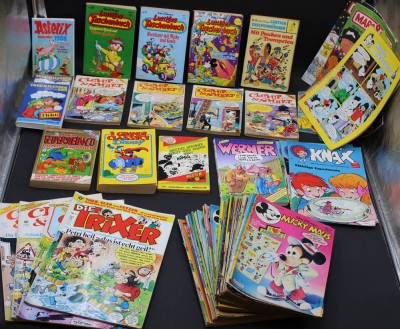 Auktion 353<br>Konvolut div. Comics, Mickey Mouse, Clever & Smart, Lustige Taschenbücher, etc, 70/80er Jahre [1]