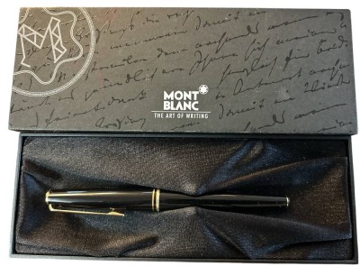 Auktion 353<br>Mont Blanc Füller Classic mit Goldfedere-585-, wohl unbenutzt jn orig. Kasten mit Beschreibung [1]