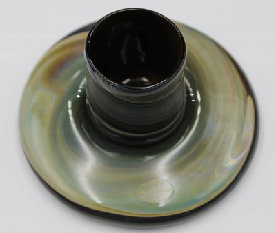 Auktion 353<br>Kunstglas-Vase, Etikett 