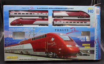 Auktion 353<br>Eisenbahnset, Mehano, Thalys, Spur H0, nicht vollständig, orig. Karton [1]