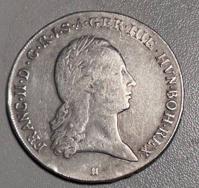 Auktion 354<br>Kronenthaler  1794-H-Franz II, Österreich-Ungarn, Silber, 29,3 gr, D-4 cm [1]