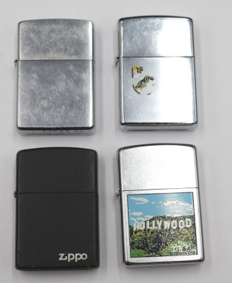 Auktion 354<br>4x div. Zippo-Feuerzeuge, älter, teilw. Gebrauchsspuren [1]