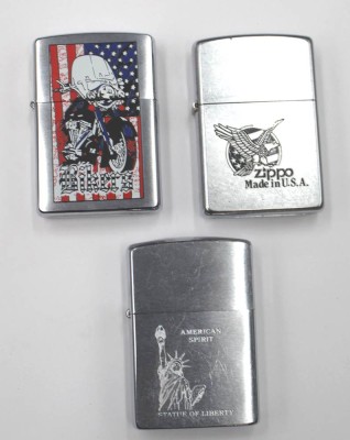 Auktion 354<br>3x div. Zippo-Feuerzeuge [1]