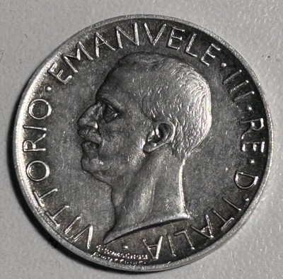 Auktion 354<br>1927 Italien Vittorio Emanuele 5 Lires Silber Münze [1]