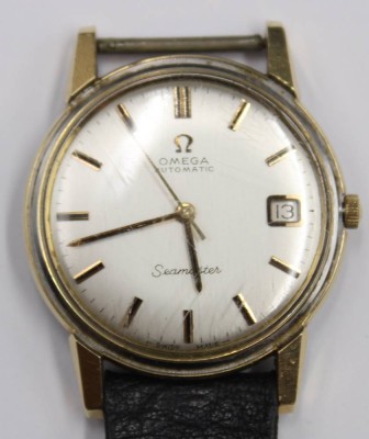 Auktion 354<br>Vintage-Herrenarmbanduhr, Omega Seamaster, Automatik, Werk läuft, getragene Erhaltung, Teil des Armbandes fehlt, D-3,4cm [1]