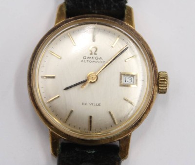 Auktion 354<br>Damen-Armbanduhr, Omega de Ville, Automatik, Werk läuft, Tragespuren, ca. D-2,4cm [1]