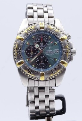 Auktion 354<br>HAU, Festina, Chrono Bike, Quartz, Edelstahl, ca. D-3,8cm, Funktion nicht überprüft,Tragespuren [1]