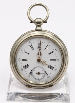 Auktion 354<br>Taschenuhr, um 1920, Metallgehäuse, Schlüsselwerk läuft, D-4,5cm [1]