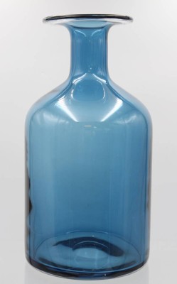 Auktion 354<br>hohe Kunstglas-Vase, blaues Glas, Abris ausgeschliffen, H-34cm [1]