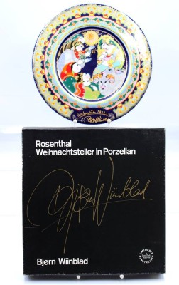 Auktion 354<br>Weihnachtsteller 1977, Rosenthal studio-linie, Björn Wiinblad, D-28,5cm orig. Karton [1]