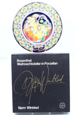 Auktion 354<br>Weihnachtsteller 1981, Rosenthal studio-linie, Björn Wiinblad, D-29cm orig. Karton [1]