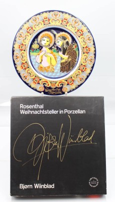 Auktion 354<br>Weihnachtsteller 1982, Rosenthal studio-linie, Björn Wiinblad, D-28,5cm orig. Karton [1]