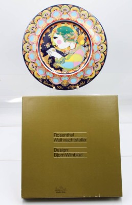 Auktion 354<br>Weihnachtsteller 1976, Rosenthal galerie, Björn Wiinblad, D-28,5cm orig. Karton [1]