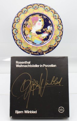 Auktion 354<br>Weihnachtsteller 1980, Rosenthal studio-linie, Björn Wiinblad, D-28,5cm orig. Karton [1]