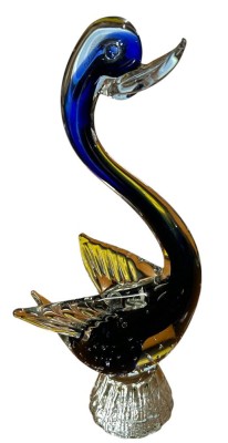 Auktion 354<br>blauer Schwan, wohl Murano, H-18 cm [1]