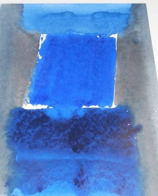 Auktion 354<br>Kuno STÖCKLI (1934), 2006, abstraktes Aquarell, ger/Glas, RG 48x35 cm [1]