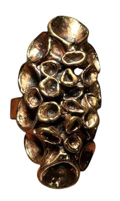 Auktion 355<br>Designer Bronze-Ring, Rentiermoos, Made in Finland, offen, 13 gr. [1]