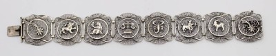 Auktion 355<br>filigranes Armband, 835er Silber, Sternzeichen, 19,2gr., L-18cm, B-3cm [1]