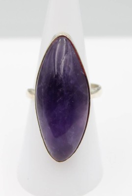 Auktion 355<br>925er Silber-Ring mit Amethyst, offen Schiene, 10gr. [1]