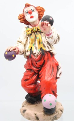 Auktion 355<br>jonglierender Clown, Italien, gemarkt, Kunstmasse, an den Händen beschädigt, ca. H-33cm [1]