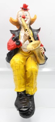 Auktion 355<br>gr. sitzender Clown, gemarkt, Kunstmasse, ca. H-60cm [1]