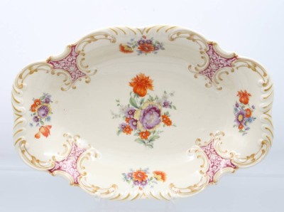 Auktion 355<br>Schale, Schumann, älter, florales Dekor, H-5,2cm B-31,5cm [1]