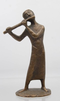 Auktion 355<br>Bronze-Figur, Flötenspielerin, ca. H-14,5cm [1]