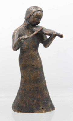 Auktion 355<br>Bronze-Figur, Geigerin, ca. H-20,5cm [1]