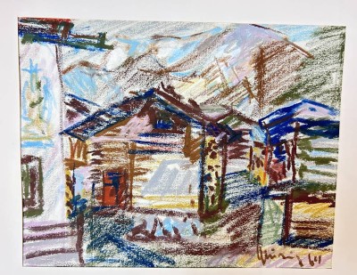 Auktion 355<br>Heinz Glüsing (1920 - 2013), 1966, Hamburger Künstler, s. Wikipedia, Aquarell in PP, MG 24x30,5 cm, PP 49x64 cm, verso betitelt 