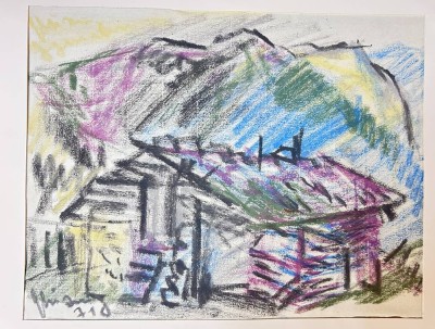 Auktion 355<br>Heinz Glüsing (1920 - 2013), 1971, Hamburger Künstler, s. Wikipedia, Aquarell in PP, MG 24x30,5 cm, PP 49x64 cm, verso betitelt 