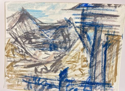 Auktion 355<br>Heinz Glüsing (1920 - 2013), 1966, Hamburger Künstler, s. Wikipedia, Aquarell in PP, MG 24x30,5 cm, PP 49x64 cm, verso betitelt 