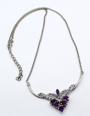 Auktion 355<br>schönes Collier, Sterling, Amethyst & Rhodolit, 11,6gr., ca. L-45cm [1]