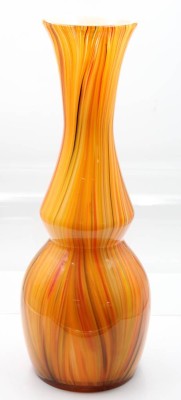 Auktion 355<br>hohe Bodenvase, bunt gestreift, H-60 cm [1]