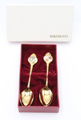 Auktion 355<br>2x vergoldete Löffel, Mikimoto, Werbegeschenk, L-12cm [1]