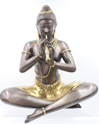 Auktion 355<br>gr. Bronze, Tempelmusiker, 20. Jhd., teilw. vergoldet, ca. H-40cm B-40cm [1]