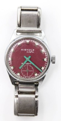 Auktion 355<br>Armbanduhr, Kienzle alfa, Handaufzug, Werk läuft, Metallband, D-3,1cm [1]