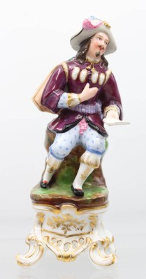 Auktion 355<br>Figur, ungemarkt, Der Liebesbote, wohl 50er Jahre, bemalt, H-20,8cm [1]