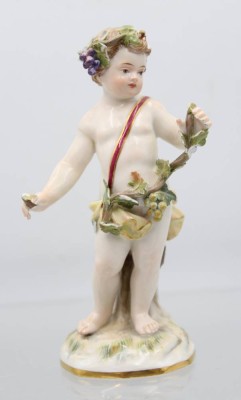 Auktion 355<br>Meissen-Figur, Allegorie des Herbstes, mehrfach bestossen und geklebt, ca. H-13cm [1]