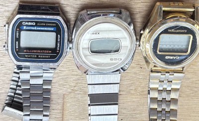 Auktion 355<br>3x frühe Digital-Armbanduhren, 1x Times, 2x Casio, Werke nicht geprpft [1]