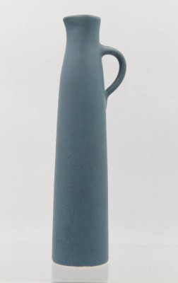 Auktion 356<br>Henkelvase, Bontjes van Beek, petrolfarbene Glasur, H-25cm [1]