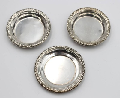 Auktion 356<br>3x kl. Sterling-Schälchen, 70,5gr., ca. D-7,5 > 8cm [1]