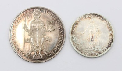 Auktion 356<br>Feinsilber-Medaille Kloster Eberbach sowie 25 Schilling Österreich 1956 [1]